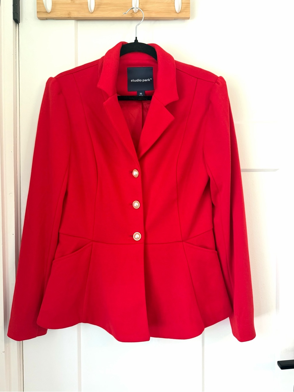 Studio Park Red Peplum Blazer Jacket
